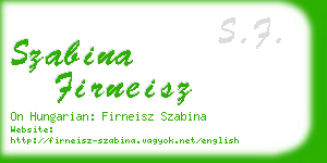 szabina firneisz business card